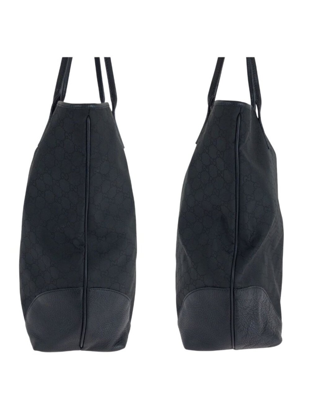 Gucci Black Gold Nylon Tote - Picture 8 of 9